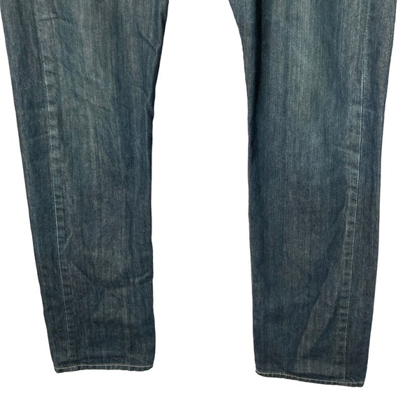 Vintage 90s Levis 501 Jeans Mens 32x34Dark Wash Straight Leg Button Fly Stretch - Picture 6 of 15